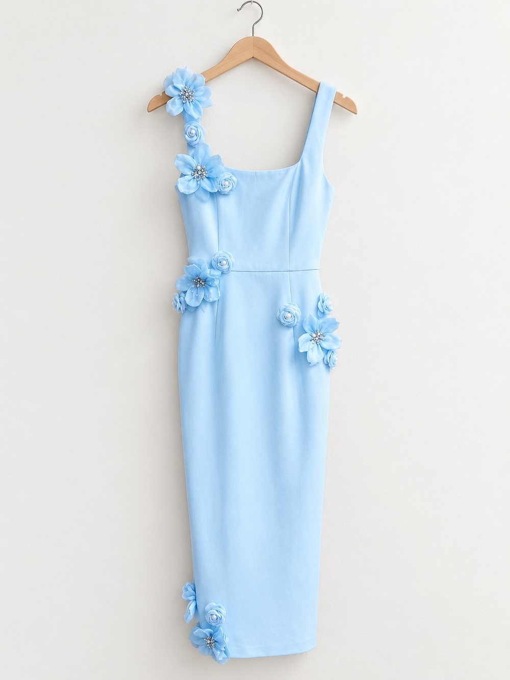 Elliatt Chantelle 3D Midi Dress Blue Small NWT